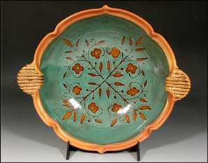Hand Painted Bowl With Bandana Design